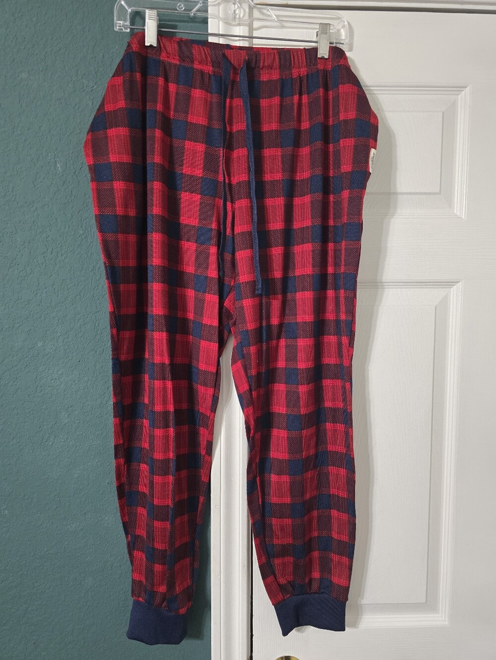 Dearfoams Mama Bear Womens Pajama Set XL Red Blue Buffalo Plaid Matching Family - Picture 5 of 10
